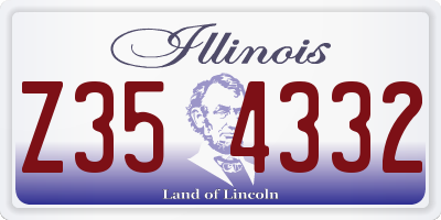 IL license plate Z354332