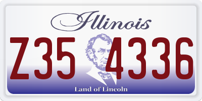IL license plate Z354336
