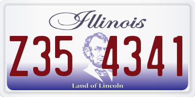 IL license plate Z354341