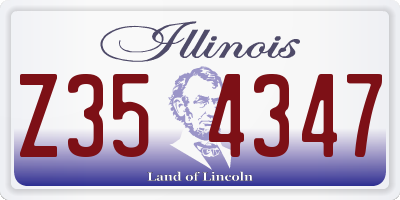 IL license plate Z354347
