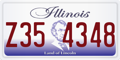 IL license plate Z354348