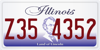 IL license plate Z354352