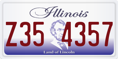 IL license plate Z354357