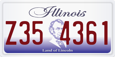 IL license plate Z354361