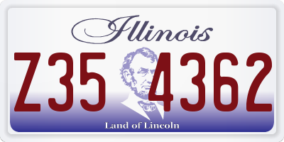 IL license plate Z354362