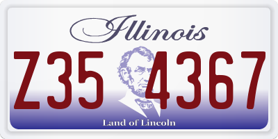 IL license plate Z354367