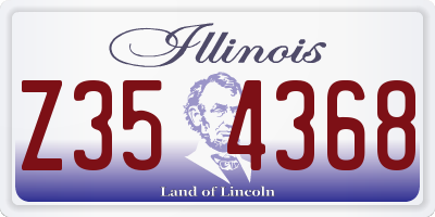IL license plate Z354368