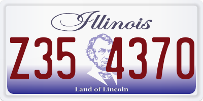 IL license plate Z354370