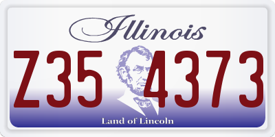IL license plate Z354373