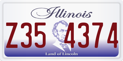 IL license plate Z354374