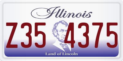 IL license plate Z354375