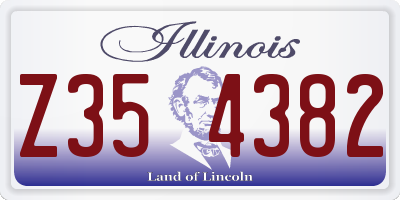 IL license plate Z354382