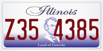 IL license plate Z354385