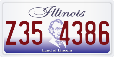 IL license plate Z354386