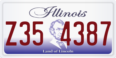 IL license plate Z354387