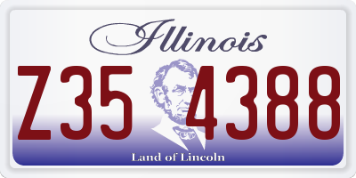 IL license plate Z354388