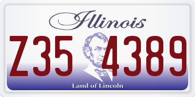IL license plate Z354389
