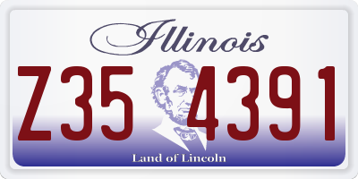 IL license plate Z354391