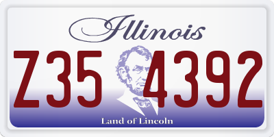 IL license plate Z354392
