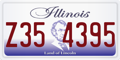 IL license plate Z354395