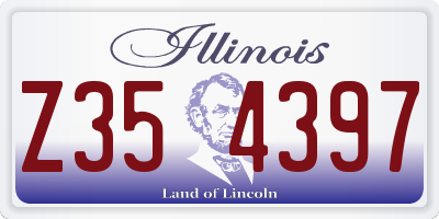 IL license plate Z354397