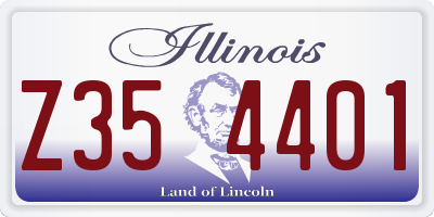 IL license plate Z354401
