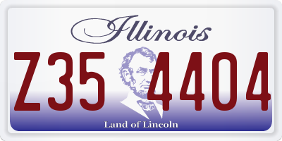 IL license plate Z354404