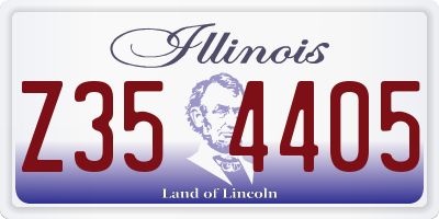IL license plate Z354405