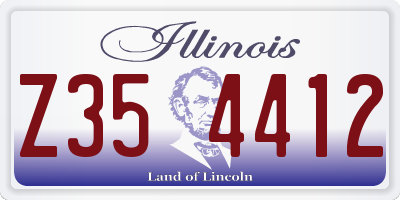 IL license plate Z354412