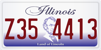 IL license plate Z354413