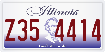 IL license plate Z354414