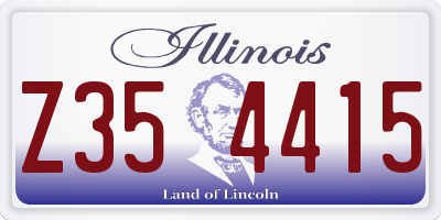 IL license plate Z354415