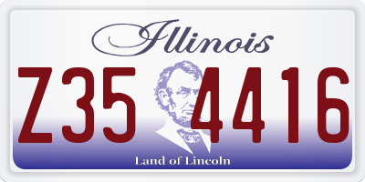 IL license plate Z354416