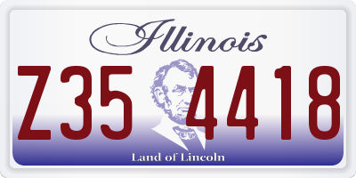 IL license plate Z354418