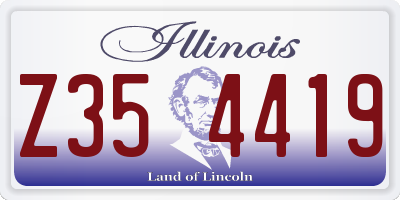 IL license plate Z354419