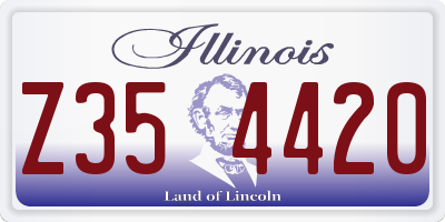 IL license plate Z354420
