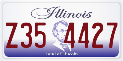 IL license plate Z354427