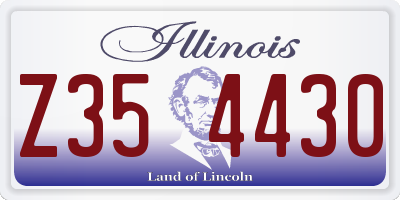 IL license plate Z354430