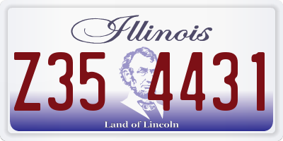 IL license plate Z354431