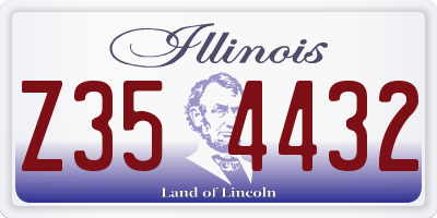 IL license plate Z354432