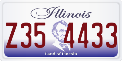 IL license plate Z354433
