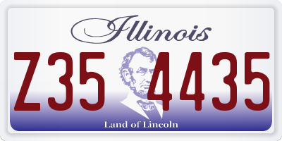 IL license plate Z354435