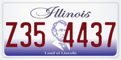 IL license plate Z354437