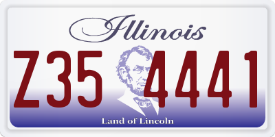 IL license plate Z354441