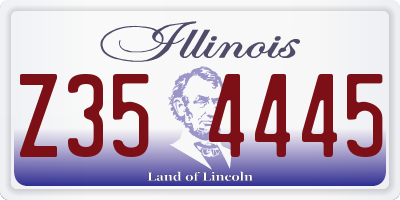 IL license plate Z354445