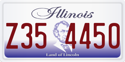 IL license plate Z354450