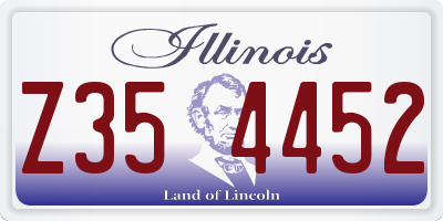 IL license plate Z354452