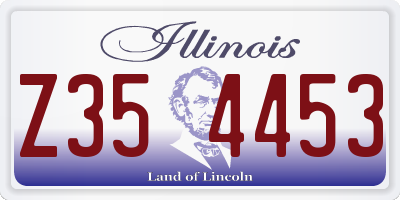 IL license plate Z354453