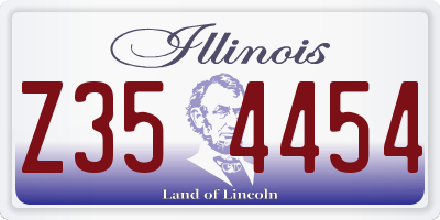 IL license plate Z354454