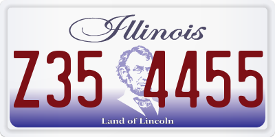 IL license plate Z354455